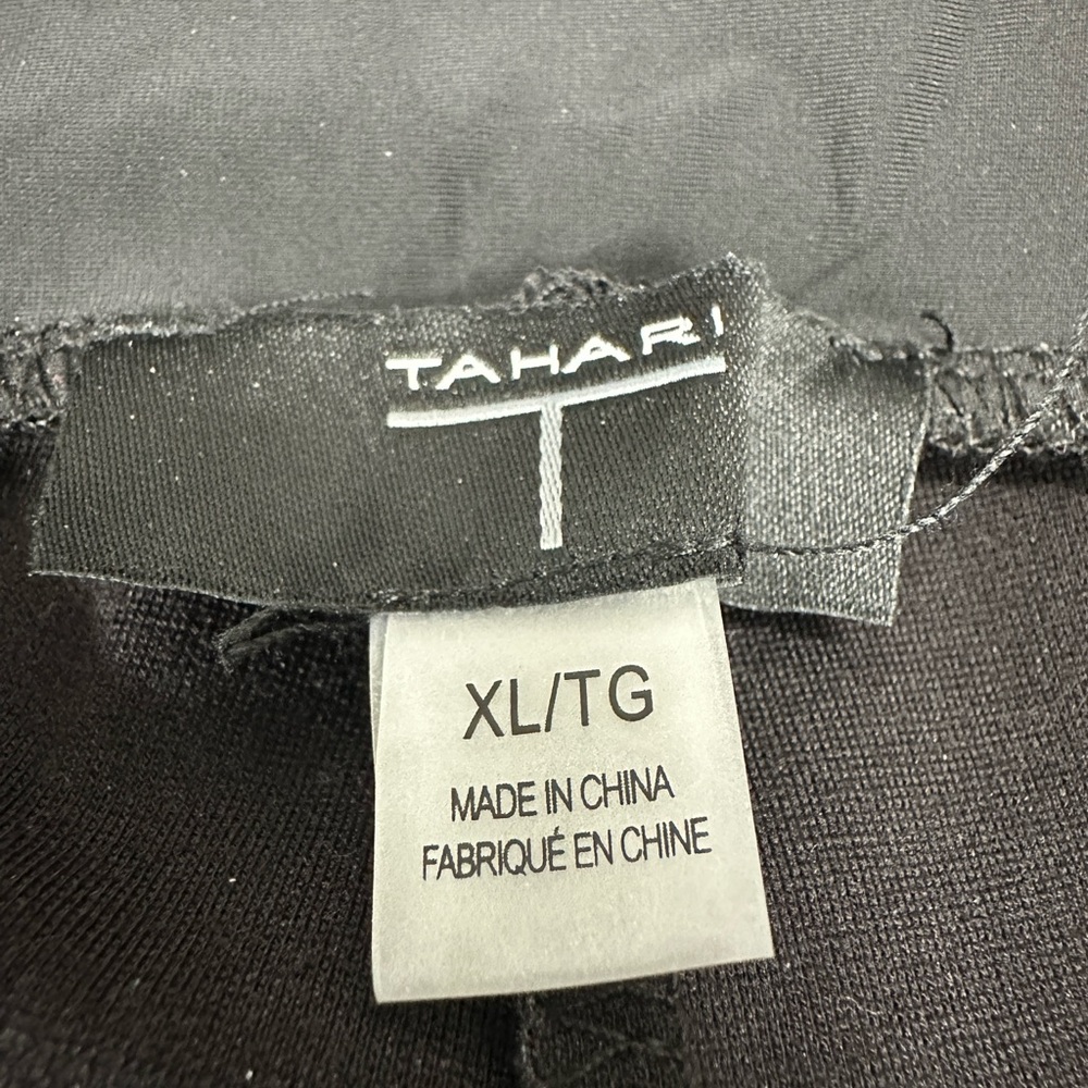T Tahari Leggings Pull On Slimming Tummy Control Mid-Rise Black Sz XL - Picture 4 of 7